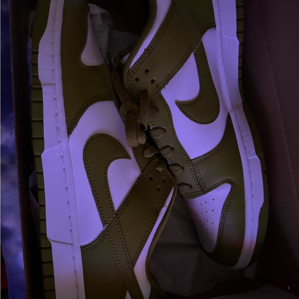 Nike Olive and White Athletic Shoes